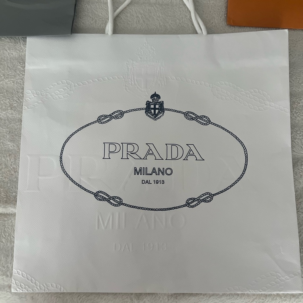 Prada White Shopping Bag
